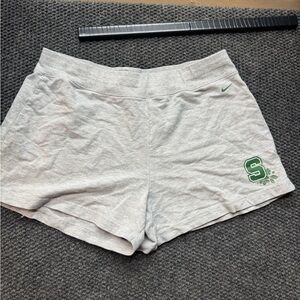 Nike Light Gray Women's Athletic Shorts Michigan State
